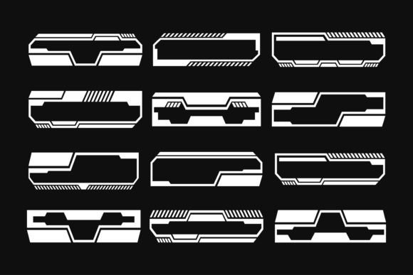 Download Set of White Frame Board Shape Design - Shape design Collection