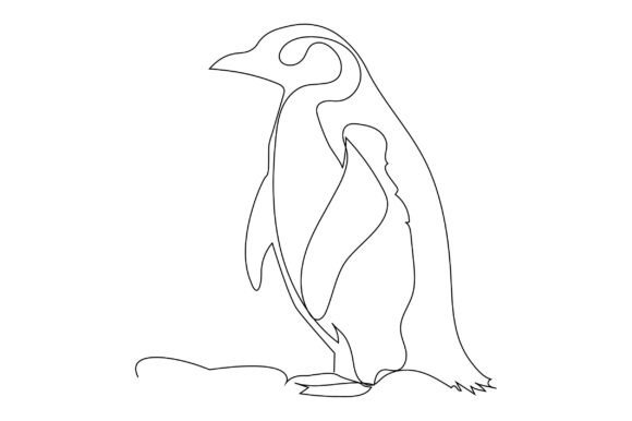Download Single Line Art Animal Drawing Penguin - Drawing Collection