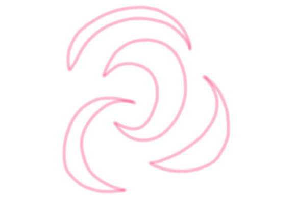 Download PINK RED LINE ART MOON PNG FILE - Ink Collection