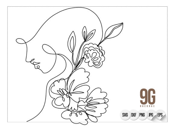 Download Abstract Woman Face Drawing One Line Svg - Drawing Collection