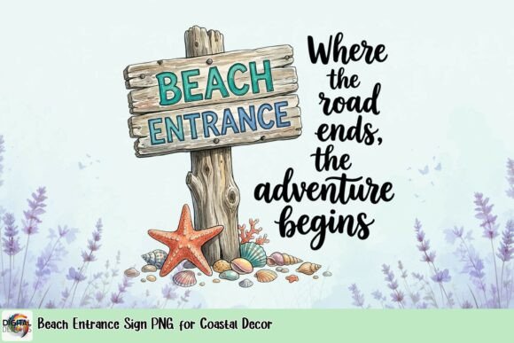 Download Beach Entrance Sign PNG for Coastal Decor - Coastal decor Collection